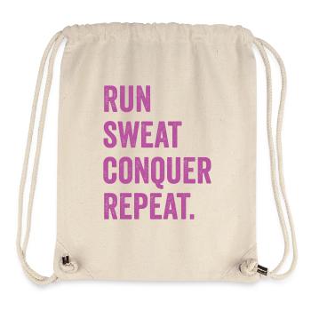 Laufen. Schwitzen. Erobern. Wiederholen. - Stanley/Stella recycelter Gym Bag - Naturweiß - Vorne