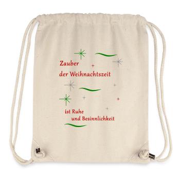 Zauber der Weihnachtszeit - Stanley/Stella recycelter Gym Bag - Naturweiß - Vorne