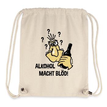 Alkohol Macht Blöd! (Karikatur / 3C) - Stanley/Stella recycelter Gym Bag - Naturweiß - Vorne