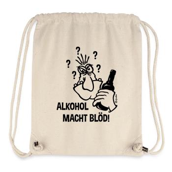 Alkohol Macht Blöd! (Karikatur / 1C) - Stanley/Stella recycelter Gym Bag - Naturweiß - Vorne
