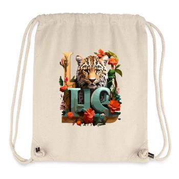 Tiger und Blumen Liebe - Stanley/Stella recycelter Gym Bag - Naturweiß - Vorne