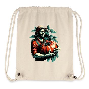 Tomato XXL Large Man Happy Gift - Stanley/Stella Recycled Gym Bag - natural - Front