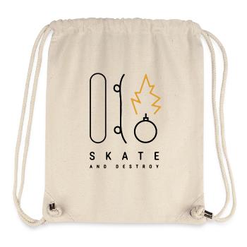 Skate and destroy - Stanley/Stella recycelter Gym Bag - Naturweiß - Vorne