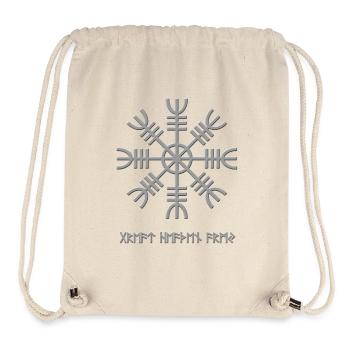Rune nordique flocon de neige - Sac à cordon recyclé Stanley/Stella - blanc naturel - Devant