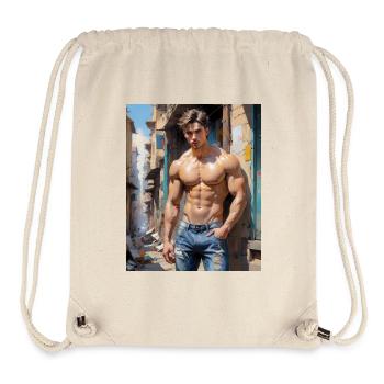 Hübsche Männer mit muskulösem Körper – junger Kerl - Stanley/Stella recycelter Gym Bag - Naturweiß - Vorne