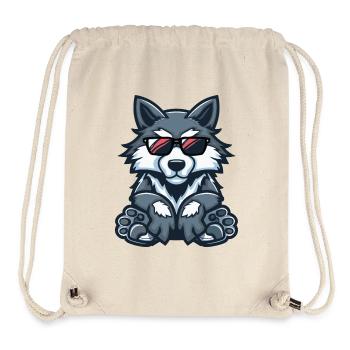 Wolf Comic Cool - Stanley/Stella recycelter Gym Bag - Naturweiß - Vorne