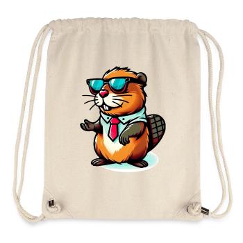 Bieber - Stanley/Stella recycelter Gym Bag - Naturweiß - Vorne