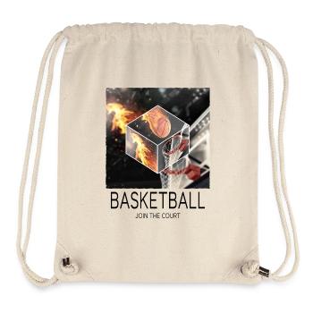 Basketball Feuer Basketballer Fan Dunking Sport - Stanley/Stella recycelter Gym Bag - Naturweiß - Vorne