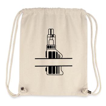 Vape silhouette with text box - Stanley/Stella Recycled Gym Bag - natural - Front