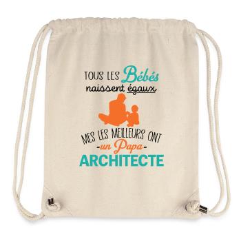 Die besten Babys haben einen Architekten-Vater - Stanley/Stella recycelter Gym Bag - Naturweiß - Vorne
