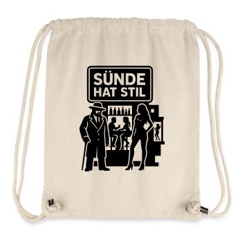 Sünde Hat Stil Ausgehen Nachtleben - Stanley/Stella recycelter Gym Bag - Naturweiß - Vorne