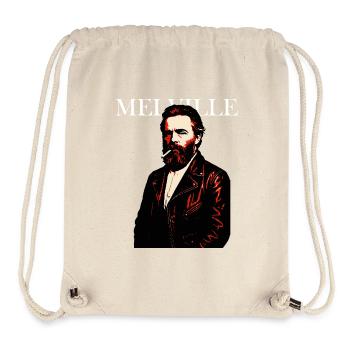 Herman Melville Noir Leather Portrait - Stanley/Stella Recycled Gym Bag - natural - Front