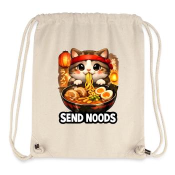 Ramen Cat Send Noods - Stanley/Stella Recycled Gym Bag - natural - Front