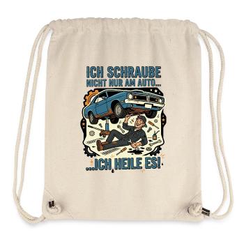 Autoschrauber Mechaniker Humor Spruch - Stanley/Stella recycelter Gym Bag - Naturweiß - Vorne