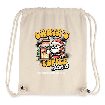 Santa's Coffee Break Lustiges Weihnachten Design - Stanley/Stella recycelter Gym Bag - Naturweiß - Vorne