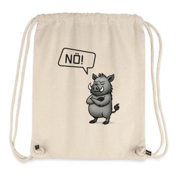 Nö! Wildschwein – Bockiger Keiler Statement - Stanley/Stella recycelter Gym Bag - Naturweiß - Vorne