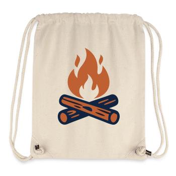 Lagerfeuer Holz Flamme Camping - Stanley/Stella recycelter Gym Bag - Naturweiß - Vorne