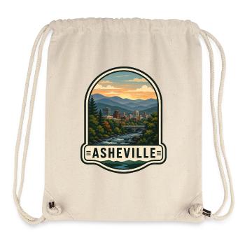 Asheville USA Voyage de vacances Ville d’art nature - Sac à cordon recyclé Stanley/Stella - blanc naturel - Devant