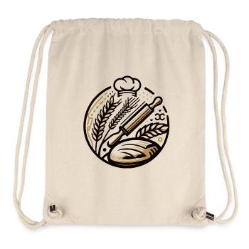 Baking bread Baker's hat and loaf of bread cereals - Stanley/Stella Recycled Gym Bag - natural - Front