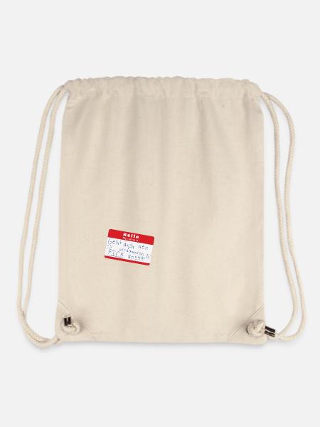 Hello my name is ... - Stanley/Stella recycelter Gym Bag - Naturweiß