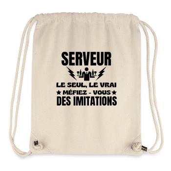 SERVEUR AUTHENTIQUE - Sac à cordon recyclé Stanley/Stella - blanc naturel - Devant