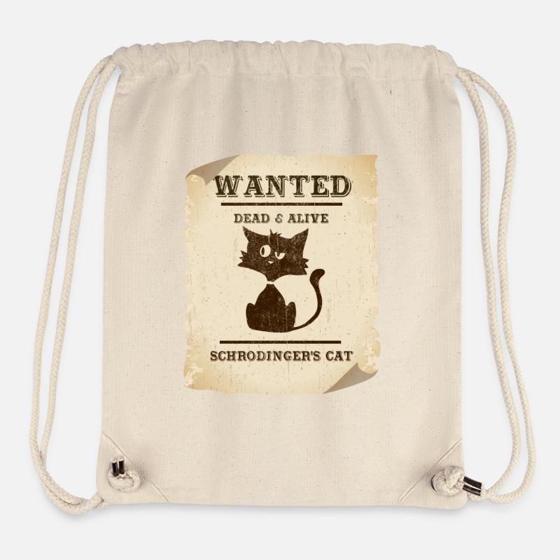 Chat mort et vivant recherché Animal Graphic Art - Sac à cordon recyclé Stanley/Stella - blanc naturel