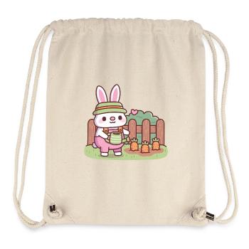 Cute Bunny Gardener Watering Carrots - Stanley/Stella Recycled Gym Bag - natural - Front