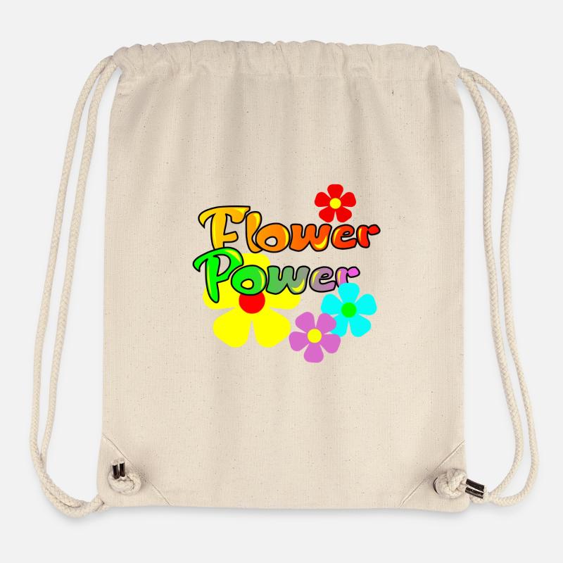 Flower Power  - Stanley/Stella recycelter Gym Bag - Naturweiß