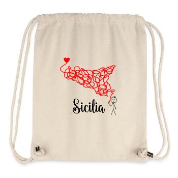 Sizilien Faden - Stanley/Stella recycelter Gym Bag - Naturweiß - Vorne