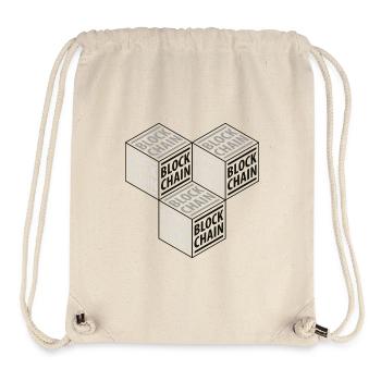 BLOCKCHAIN 3D 01 - Stanley/Stella Recycled Gym Bag - natural - Front