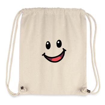 Face Smile Happy Happy Cheerful Feeling - Stanley/Stella Recycled Gym Bag - natural - Front