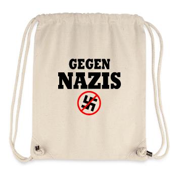 Gegen nazis - Stanley/Stella recycelter Gym Bag - Naturweiß - Vorne