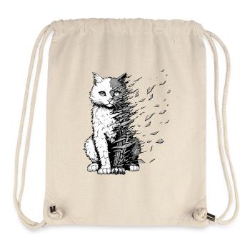 Eine traurige, zerbrechliche Katze. Animiertes Tier. - Stanley/Stella recycelter Gym Bag - Naturweiß - Vorne