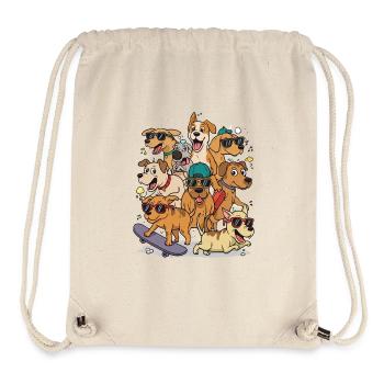 Glückliche Hunde - Stanley/Stella recycelter Gym Bag - Naturweiß - Vorne