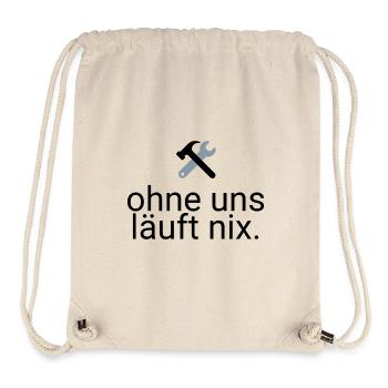 Ouvriers du bâtiment et artisans - Rien ne fonctionne sans nous ! - Sac à cordon recyclé Stanley/Stella - blanc naturel - Devant