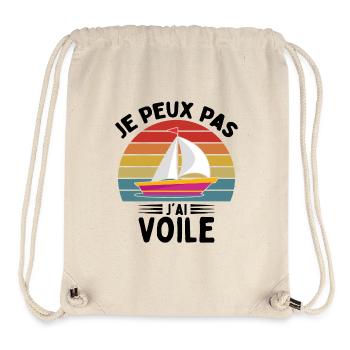 Je Peux Pas J'ai Voile - Sac à cordon recyclé Stanley/Stella - blanc naturel - Devant
