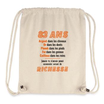 83 Years Old Birthday Funny Gift Idea - Stanley/Stella Recycled Gym Bag - natural - Front