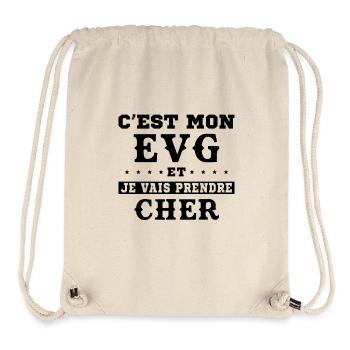 C'est Mon EVG Et Je Vais Prendre Cher, Futur Marié - Sac à cordon recyclé Stanley/Stella - blanc naturel - Devant