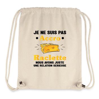 accro raclette humour raclette fromage homme drole - Sac à cordon recyclé Stanley/Stella - blanc naturel - Devant