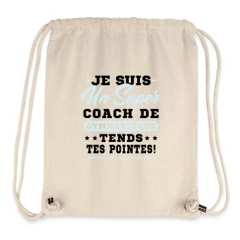 Super Coach De Gymnastique Rythmique Gymnastique - Sac à cordon recyclé Stanley/Stella - blanc naturel - Devant