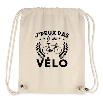 Ich kann kein Fahrrad haben - Stanley/Stella recycelter Gym Bag - Naturweiß - Vorne