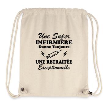 Pensionierte Krankenschwester Humor, Ruhestandsgeschenk - Stanley/Stella recycelter Gym Bag - Naturweiß - Vorne