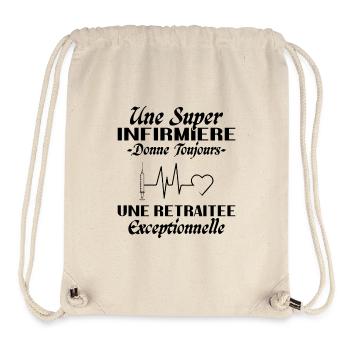Pensionierte Krankenschwester Humor, Ruhestandsgeschenk - Stanley/Stella recycelter Gym Bag - Naturweiß - Vorne