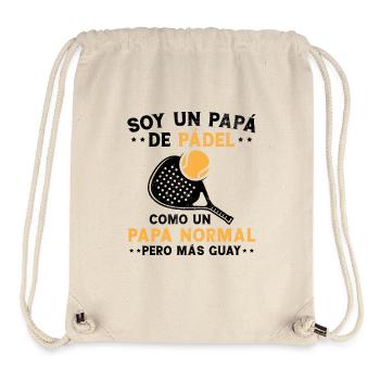 Je suis un papa Padelera Fête des pères Fun - Sac à cordon recyclé Stanley/Stella - blanc naturel - Devant