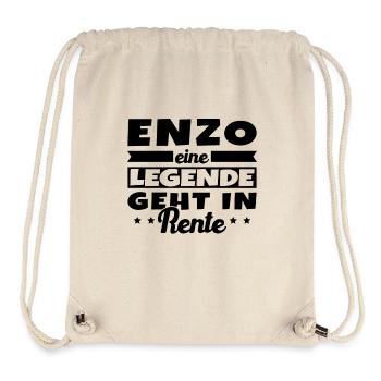 Enzo, eine Legende, geht in den Ruhestand - Stanley/Stella recycelter Gym Bag - Naturweiß - Vorne