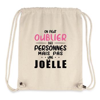 Femme Humour Cadeau Personnalisé BBF Prénom Joëlle - Sac à cordon recyclé Stanley/Stella - blanc naturel - Devant
