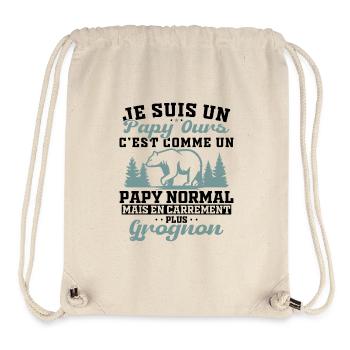 I'm a Grandpa Bear Grumpy Grandpa Gift Humor Grandpa - Stanley/Stella Recycled Gym Bag - natural - Front