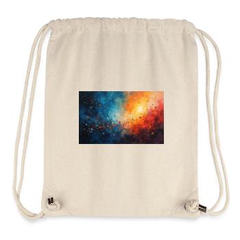 Aube Cosmic Abstract Splash - Sac à cordon recyclé Stanley/Stella - blanc naturel - Devant