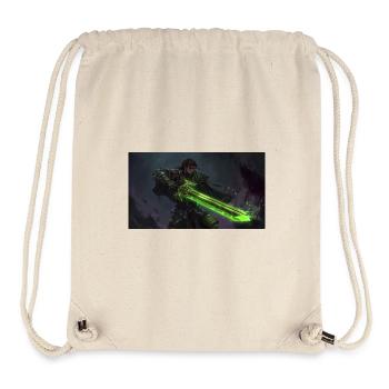 Warrior with Green Lightsaber - Stanley/Stella Recycled Gym Bag - natural - Front