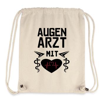 Augenarzt mit Herz Geschenk - Stanley/Stella recycelter Gym Bag - Naturweiß - Vorne